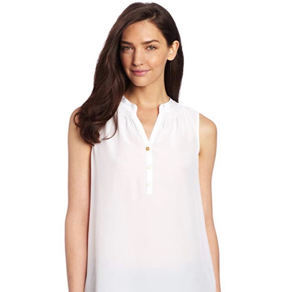 Lily Pulitzer Houston Silk Top in Resort White